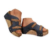 Sandalias Ortopédicas para Mujer de Cuña de Cuero,Zapatillas de Plataforma Ancha,Zapatos de Vestir de Verano con Punta Abierta,Sandalias Menorquinas Chanclas Barefoot Tacon Doradas Negras Blancas