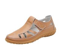 Sandalias ortopédicas para mujer de verano con punta cerrada, sandalias bajas para mujer, elegantes, zapatos de patrón perforado transpirables, suela antideslizante y plantilla suave, sandalias