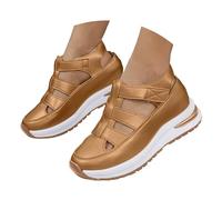 Sandalias ortopédicas para mujer del Reino Unido, suela suave, puntera redonda, cerrada, soporte de arco, sandalias de cuña ajustables, cómodas, informales, para caminar, elegantes, de negocios