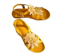 Sandalias ortopédicas para mujer, estilo bohemio, elegantes, frescas, con plantilla, cómodas, planas, suaves, informales, abiertas, zapatos de verano con diamantes de imitación, zapatos de playa, O