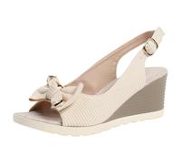 Sandalias ortopédicas para mujer Hallux Valgus Sandalia ortopédica Mujer 2025 Sandalias de cuña para verano Bohemia Tendencia Rhinestone Verano Vestidas Casual Con Enhebradas Cómodas Y Sexy, beige, 38