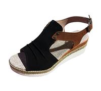 Sandalias ortopédicas para mujer Hallux Valgus Sandalia Plataforma Mujer Sandalias Hombre Cuero Caminar Senderismo Cerrado Verano Al Aire Libre Zapatos Deportivos Playa Agua Closed-Toe Gris, Le Noir
