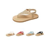 Sandalias ortopédicas para mujer, sandalias abiertas, sandalias de verano bohemias, sandalias romanas, sandalias de mujer, sandalias planas, antideslizantes, cómodas, para vacaciones en la playa