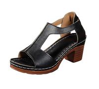 Sandalias ortopédicas para mujer sandalias de cuero con punta abierta para mujer zapatos verano mujer cómodo cuñas con banda cruzada zapatillas de verano anatómicas cómodas hechas en Italia, Le Noir