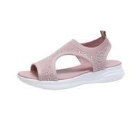 Sandalias ortopédicas para mujer, sandalias de playa transpirables con diamantes de imitación antideslizantes, sandalias de agua de verano, cómodas sandalias de pies anchos con plantilla suave zapatos