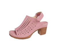Sandalias ortopédicas transpirables con soporte de arco para mujer, antideslizantes, de ajuste ancho, sandalias para mujer para fascitis plantar del Reino Unido, pantuflas de verano, Pink, 39.5/36 EU