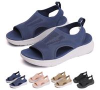 Sandalias ortopédicas transpirables para mujer, sandalias deportivas ortopédicas con tira trasera lavables de verano,sandalias ortopédicas de malla transpirable con suela suave y zapatos (36,Blau)