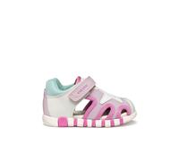 Geox B Sandal IUPIDOO Gir, Sandalia Bebé-Niñas, White/Fuchsia, 18 EU