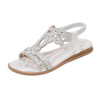 Sandalias para caminar para mujer con soporte de arco para verano, sandalias de cuña cómodas, puntera abierta, correa al tobillo, sandalias de verano de ajuste ancho, cojín de cuero con soporte de