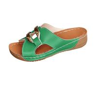 Sandalias para caminar para mujer ligera - Sandalia de playa para mujer cómodos zapatos casuales desnudos de gran tamaño mulas moda sandalette transpirable zapato elegante desnudo pies plataforma mula