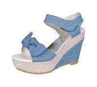 Sandalias para damas de honor 2026 para mujer y adolescente, sandalias de tacón alto para mujer Mary Jane, cómodas para invitadas de boda, cóctel, plataforma de tacón alto, para fiesta y noche, Blue