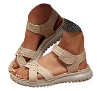 Sandalias Para Grandes Para Mujer Zapatos De Playa Mujer Sandalias De Cuña Verano Planas Sexys 2026 Con Anillo El Dedo Del Pie Tendencia Playa Pedrería Verano Bohemias Cómodas Con Hebilla Un Solo Dedo