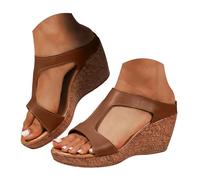 Sandalias Para Grandes Para Mujer Zapatos De Playa Mujer Sandalias De Cuña Verano Planas Sexys 2026 Con Anillo El Dedo Del Pie Tendencia Playa Pedrería Verano Bohemias Cómodas Con Hebilla Un Solo Dedo