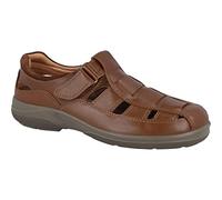 Sandalias para hombre, cerradas de estilo deportivo. Con suela muy ligera y resistente, plantilla extraible y práctico cierre de velcro. LUISETTI SANDALIA TORONTO 13451ST TALLA 45 COLOR COÑAC