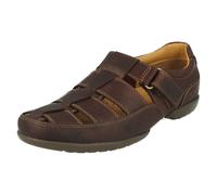 Hombre Clarks Cuero Verano Closed Vacaciones Ancho Fit Sandalias Recline Abierto