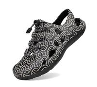 Sandalias para hombre de verano cómodas, zapatos de agua calados, sandalia de senderismo cerrada, punta protegida, cordón elástico con tope, suela escalada, gran tamaño - Trekking Marche Playa, 01