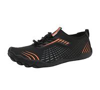 Sandalias para hombre para piscina - zapatos de natación de secado rápido, sandalias cerradas, ligeras, transpirables, para exteriores, clásicas, informales, de verano, naranja, 44 EU