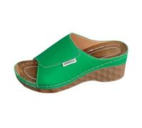 Sandalias para mujer con plataforma, sandalias ortopédicas, sandalias de cuña, antideslizantes, sandalias descalzas, ligeras, cómodas sandalias de playa, elegantes, para el día a día, verde, 40 EU