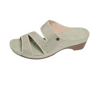 Sandalias para mujer con tacón, zapatos de verano para mujer, elegantes zuecos, ligeros, sandalias de playa, sandalias de verano, sandalias de moda, cómodas sandalias de cuña, sandalias de cuña