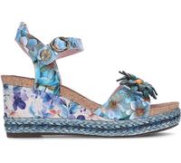 Sandalias para mujer Laura Vita FACYO 75 Flores BLEU 39