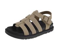 Sandalias para mujer, ligeras, peep toe, sandalias romanas huecas, con plataforma, sandalias para exteriores con correa en el tobillo, sandalias de verano para mujer, planas y cómodas, beige, 37 EU
