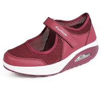 Sandalias para Mujer Malla Mary Jane Zapatos de Tela para Mujer Merceditas Plataforma Ligero Zapatillas Zapatos para Caminar Zapatillas De Deporte Talla 35-42 Zapatos de Deporte Mocasines Negros
