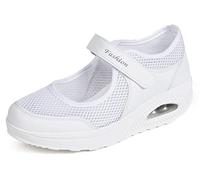 Sandalias para Mujer Malla Mary Jane Zapatos de Tela para Mujer Merceditas Plataforma Ligero Zapatillas Zapatos para Caminar Zapatillas De Deporte Talla 35-42 Zapatos de Deporte Mocasines Negros