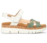 Pikolinos Sandalias cuña en Cuero Palma para Señora Color Mint Green