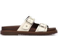 Pikolinos Sandalias Planas en Cuero Aitana para Mujer Color Nata