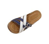 Sandalias para mujer, sandalias de baño cruzadas, suela gruesa, sandalias de cuña, transpirables, ortopédicas, con soporte para arco, sandalias bohemias, sandalias anchas para la playa, sandalias