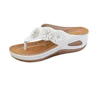 Sandalias para mujer, sandalias de mujer con plantilla, elegantes sandalias con flores, sandalias de cuña, sandalias de verano, tallas grandes, sandalias de playa, sandalias de moda para la playa