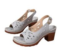 Sandalias para mujer, tacón cuadrado, sandalias para mujer, sandalias de punta abierta, sandalias de tobillo de un solo color, sandalias de baile, sandalias deportivas con plataforma de cuña