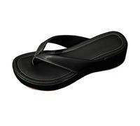 Sandalias para mujer, verano, cómodas, sandalias de cuña, suela gruesa para mujer, cómodas y flexibles, ideales para la playa y las vacaciones, varios zapatos compensados confort pie o boda, Le Noir