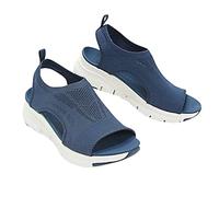Sandalias para Mujer Verano Lavables Slingback Slide Sandalias Deportivas Cómodas Tejidas Fondo Grueso Boca de Sandalias Casuales Malla Suela Suave Zapatos Casuales para Mujer,Rosado,US6/EU37