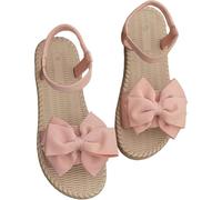 Sandalias para mujer, verano, planas y cómodas, de paja, pajarita, elegante, desnudo, tobillera elástica, suela flexible, antideslizante, ligera y transpirable, zapatos para playa, viajes y vacaciones