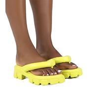 Sandalias para Mujeres Diseño Damas Flip-Flops Damas Gris Bottom Bottom Sumpers Open Toe Damas Slippersyellow, 8.5 Reino Unido