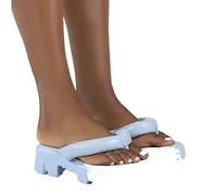 Sandalias para Mujeres Diseño Damas Flip-Flops Damas Gruidas Bottom Bottom Slippers Open Toe Damas Slipperslight Blue, 9.5 Reino Unido
