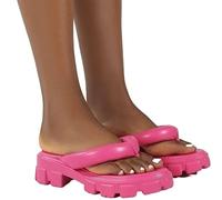 Sandalias para Mujeres Diseño Damas Flip-Flops Damas Gruidas Bottom Suckers Open Toe Damas SlippersRose Red, 5.5 Reino Unido