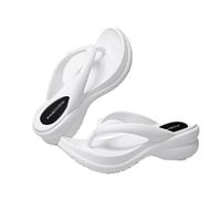 Sandalias para Mujeres Mujeres Sand Beach Flip Flip Heels Fuera de Las Sandalias de Playa de la Costa Flip-Bottomed-Blip-Flaps Outdoor Tobas de Verano White, 38-39