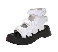 Sandalias para Mujeres Sandalias de Sandalias Sumpers Summer Sandals Abiertos a sandalsswhite, 7.5 Reino Unido