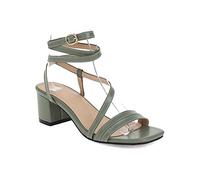 Sandalias para Mujeres Sandalias para Mujeres Gladiador con pío Toe Grueso tacón Alto Correa de Tobillo Zapatos de Fiesta de Santa, 12