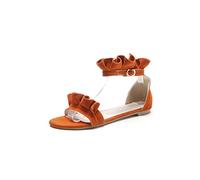 Sandalias para Mujeres Sandalias Planas de Verano Gran tamaño Damas Mujeres Mujer One Word Botón Flat Bottom Open ToeRange, 11.5 Reino Unido