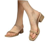 Sandalias para Mujeres Tacones Altos con el cinturón de Palabras Abiertas Nuevas Sandalias de tacón a Mitad de la Mitad de la Mitad de la Mitad del Reino Unido