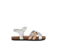 Geox J Sandal Chilene Gir, Sandalia, Blanco Rosa Dorado, 34 EU