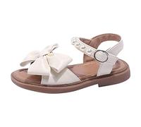 Sandalias para niña, suela suave, zapatos de princesa, zapatos de playa, zapatos para aprender a andar, beige, 29 EU X-Estrecho