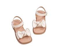 Sandalias para niñas pequeñas, zapatos de verano para niños, sandalias antideslizantes y planas, zapatos elegantes de princesas de moda para la escuela y el tiempo libre, Blanco, 29 EU