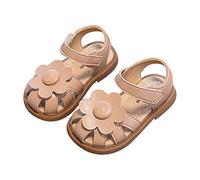 Sandalias para niñas y niños, sandalias de playa para niñas, sandalias de playa antideslizantes, zapatos de verano, zapatos de cuero de verano, sandalias ligeras, rojo, 24 EU