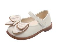 Sandalias para niñas y niños, sandalias para niñas, sandalias de cuero antideslizantes, sandalias de playa, zapatos de verano con flores de verano, ligeras, con espalda abierta, beige, 21 EU