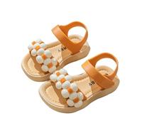 Sandalias para niñas y niños zapatos de baile Mary Jane con Luces fondo plano lindo estampado floral lazo dibujos animados playa