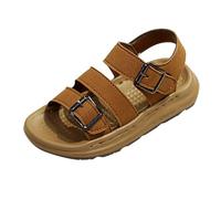 Sandalias para niños, sandalias retro al aire libre, sandalias para niños, sandalias de construcción para niños, Brown, 12.5 UK Child 3X-Narrow